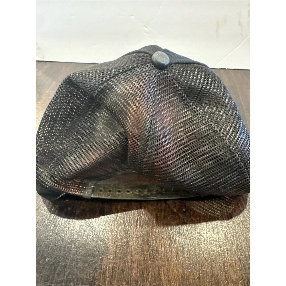Oil Well Trucker Hat Cap Black And Orange